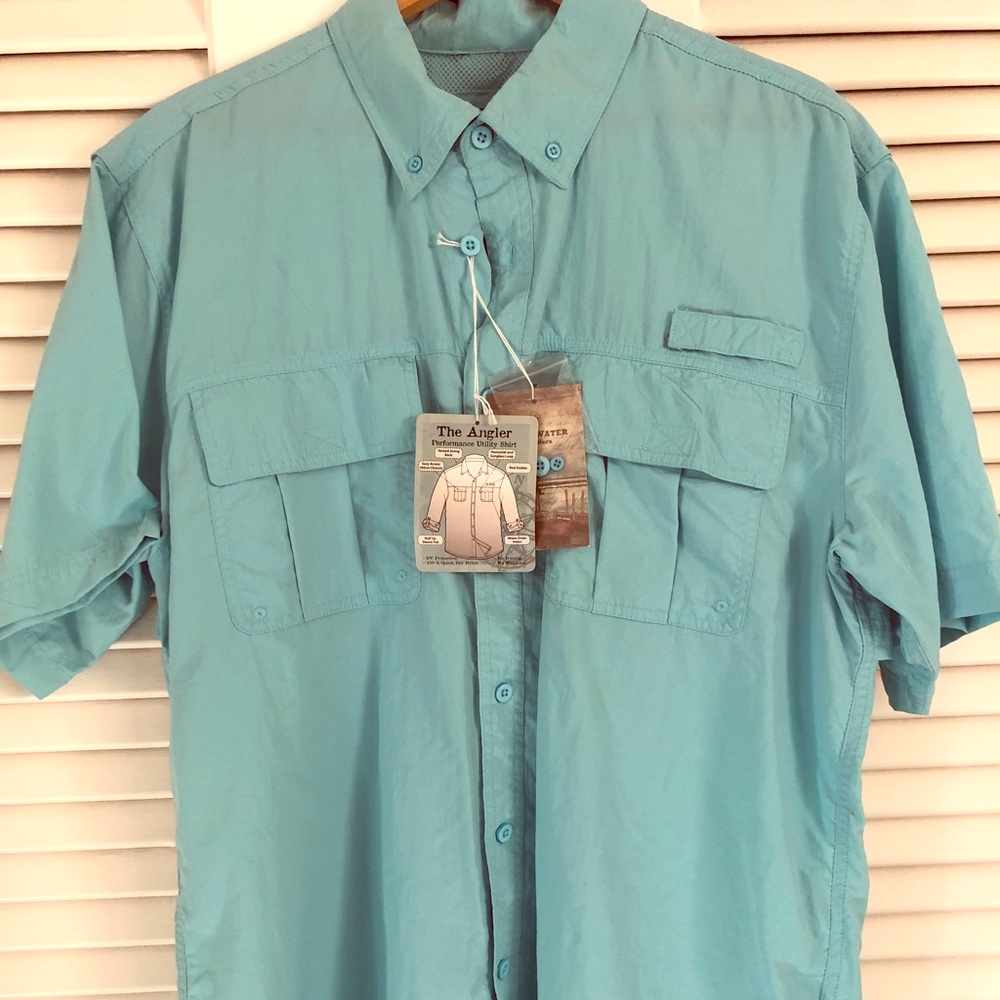 MENS Teal Performance Fishing shirt